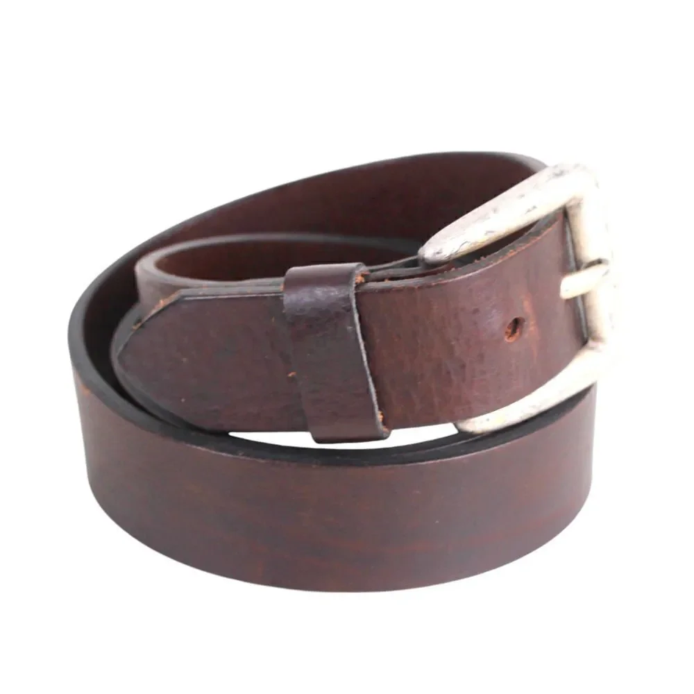 CLASSIC SADDLE BROWN REAL LEATHER 1 3/8